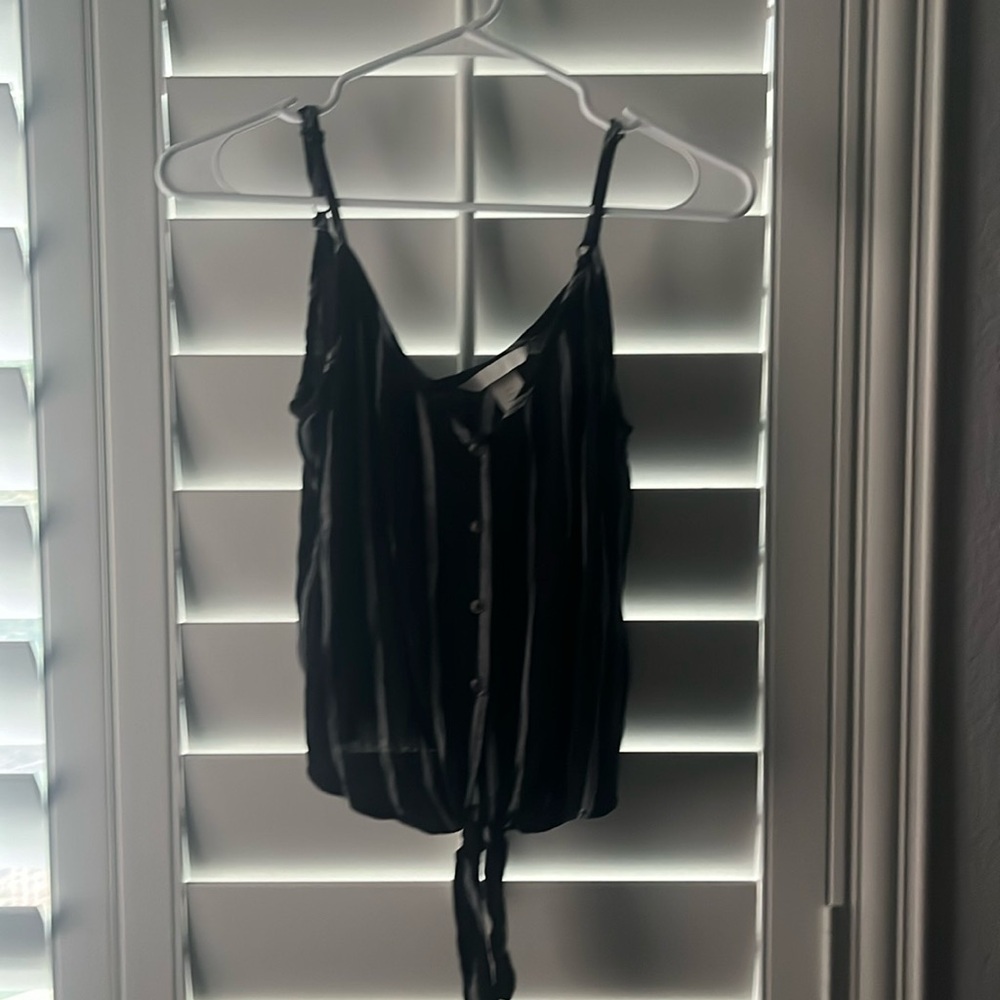 Black striped tank top